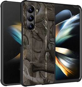 Nakedcellphone - Case for Samsung Galaxy Z Fold 5 - Special Ops Rugged Tactical Cover - Camouflage