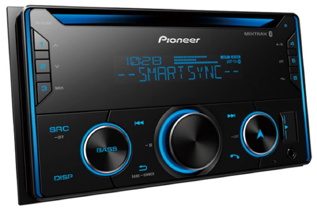 Angle. Pioneer - In-Dash Double DIN Android and iPhone Compatible Bluetooth Audio CD Receiver - Black.