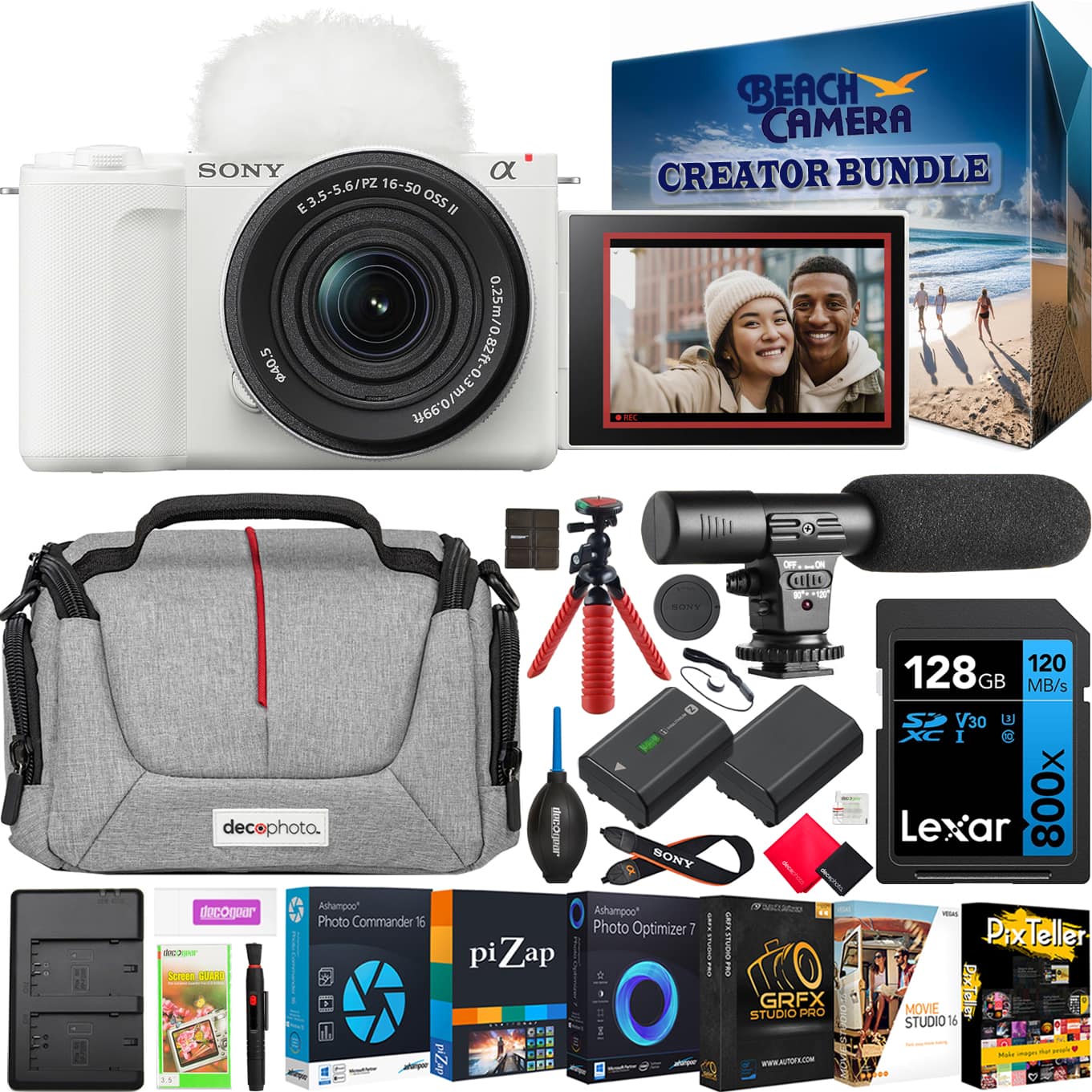 Sony - ZV-E10 II Mirrorless Camera White + 16-50mm OSS II Zoom Lens Kit Creator Bundle price history on PriceWatchPro