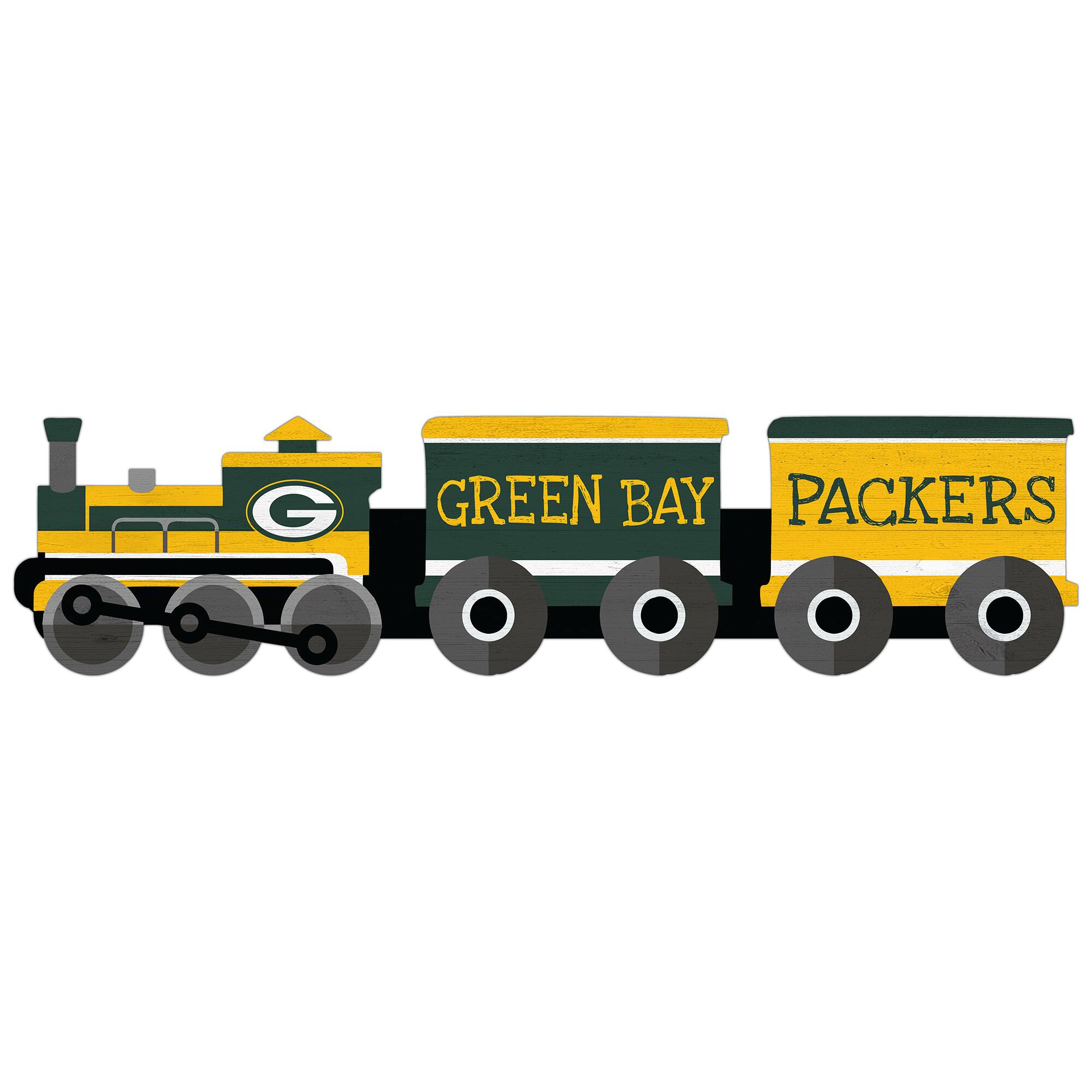 Green Bay Packers 6'' x 24'' Train Cutout Sign