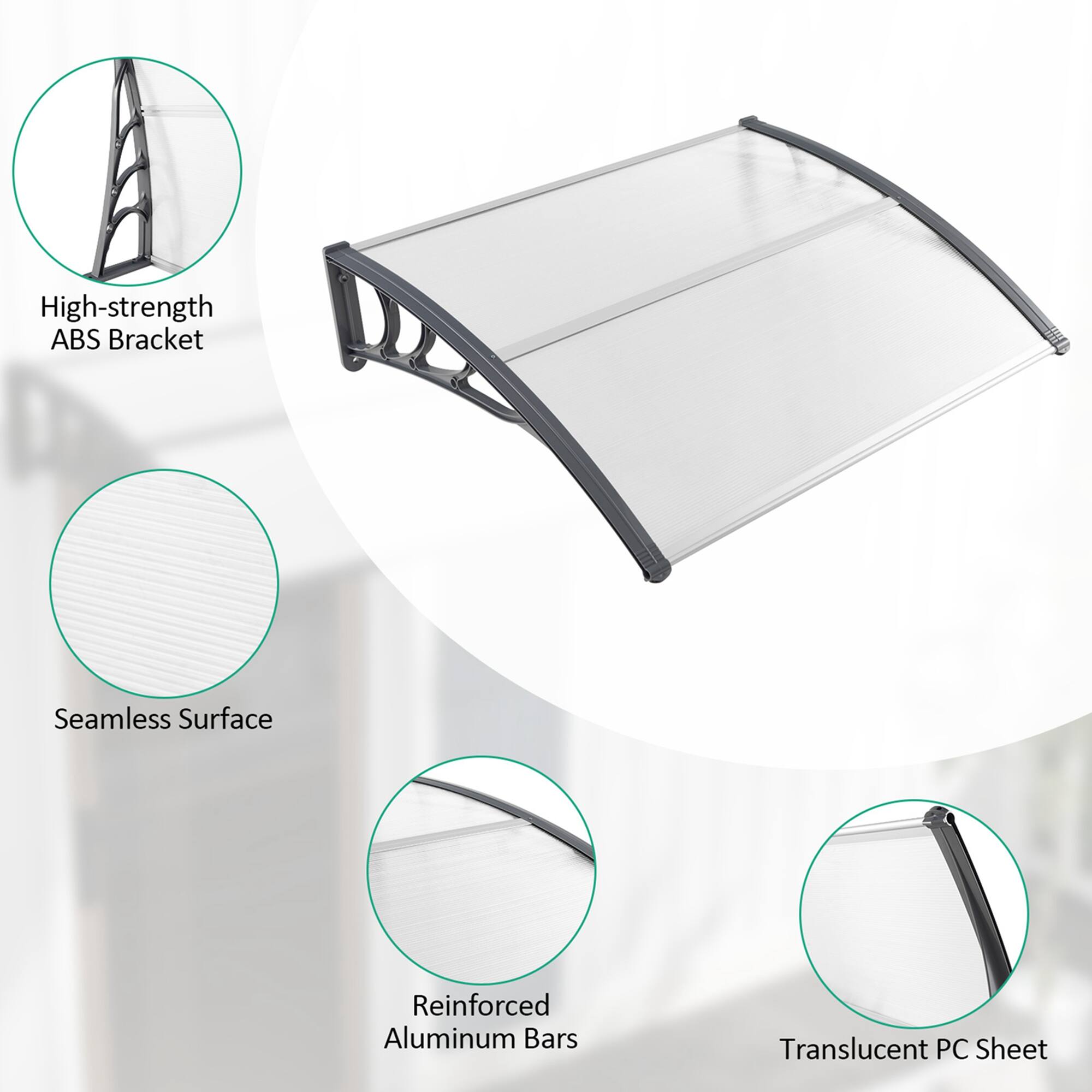 High-strength ABS Bracket  
Seamless Surface  
Reinforced Aluminum Bars  
Translucent PC Sheet