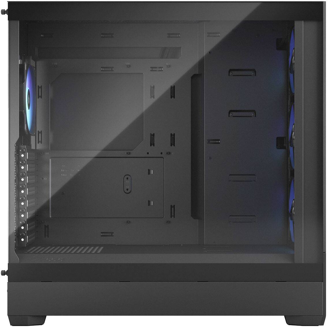 Angle. Fractal Design - Pop XL Air EATX, ATX, microATX, Mini-ITX RGB Black Chassis Tempered Glass Clear Tint Mid Tower PC Case - Black.