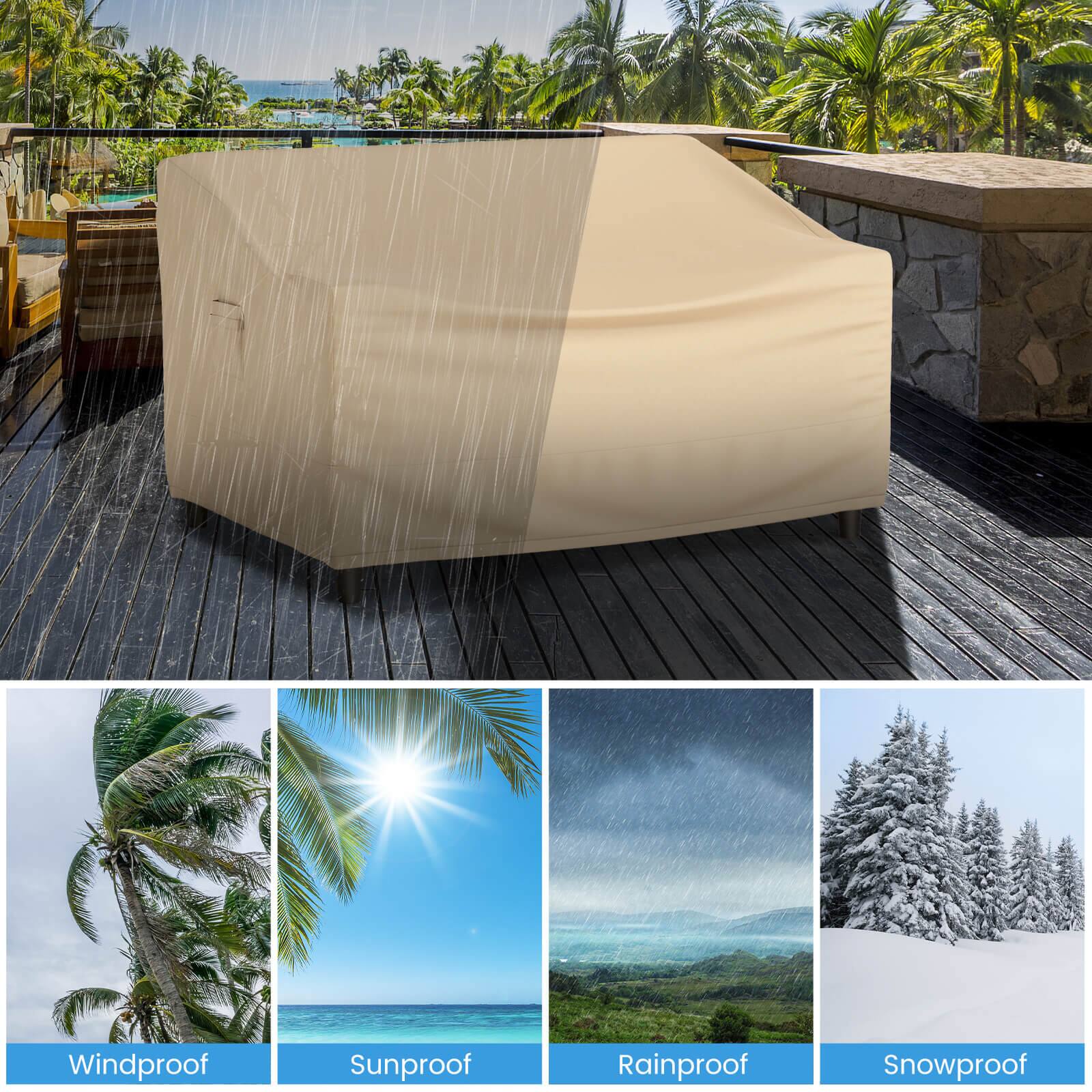 Windproof  
Sunproof  
Rainproof  
Snowproof