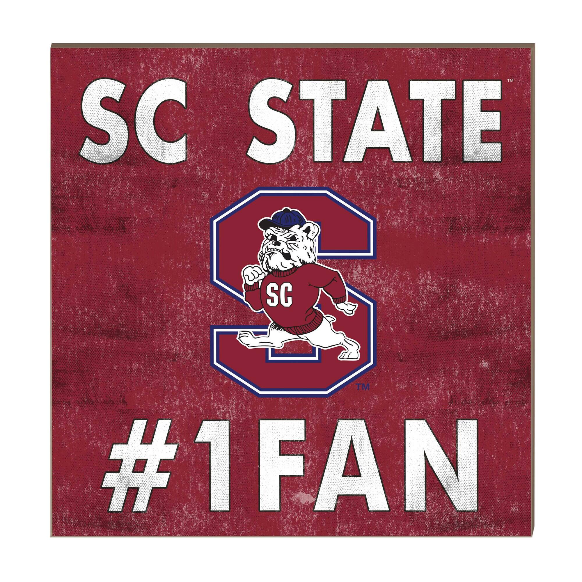 South Carolina State Bulldogs 10" x 10" #1 Fan Plaque