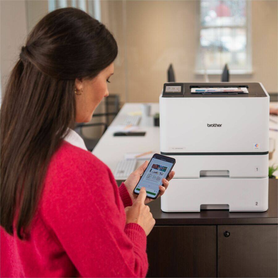 Alt View 5. Brother - Brother HL-L8430CDWT Business Color Laser Printer with Dual Paper Trays, Low-Cost Printing, and Wireless Networking - Color.