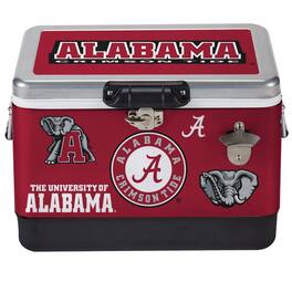 Indigo Falls - Alabama Crimson Tide 36-Can Medley Metal Cooler - Silver