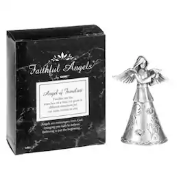Ganz - Faithful Angels Angel of Families Holding Bird Zinc Metal Figurine 4.7 Inch - Silver