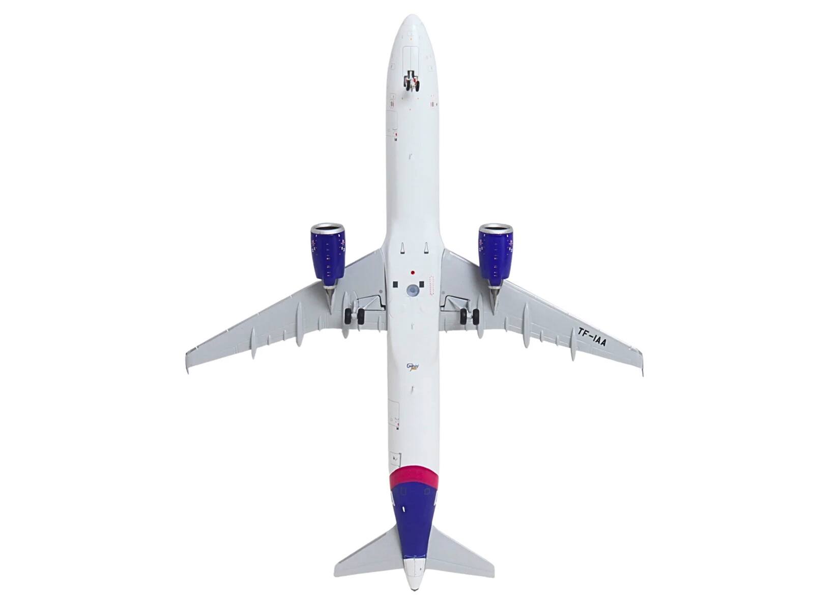 Alt View 5. GeminiJets - Airbus A321neo Commercial Aircraft "Icelandair" (TF-IAA) White with Blue and Pink Tail 1/200 Diecast Model by GeminiJets.