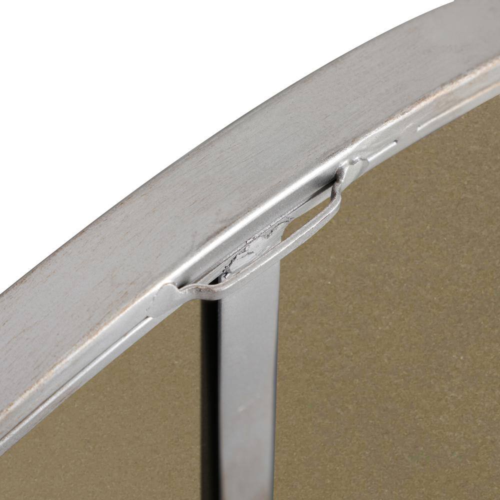 Alt View 6. Elegant Decor - Metal frame Round Mirror 48 inch Silver finish - Silver.