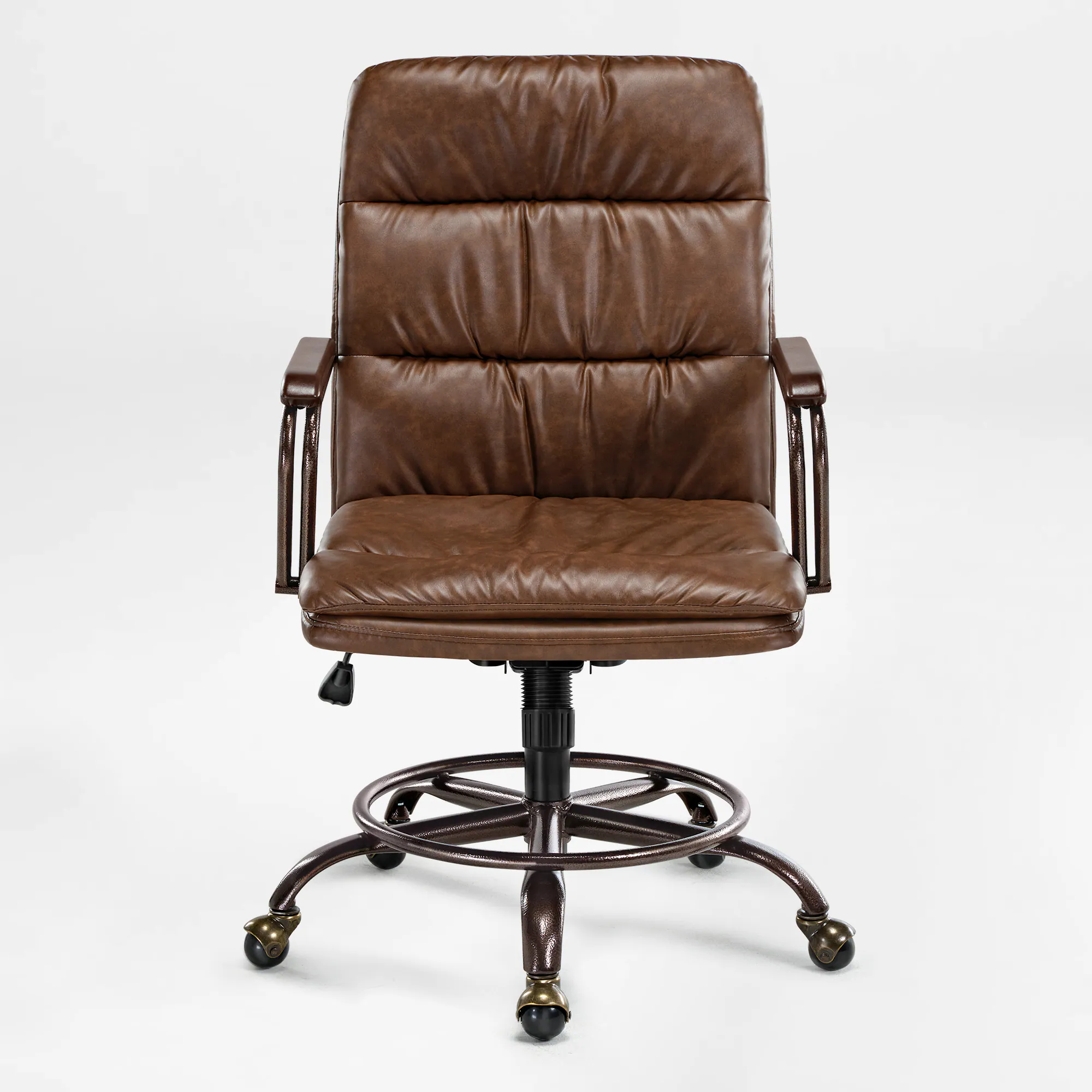 Alt View 5. Eureka Ergonomic - PU Leather Ergonomic Office Chair with Lumbar Support & Bakc Support - Brown.