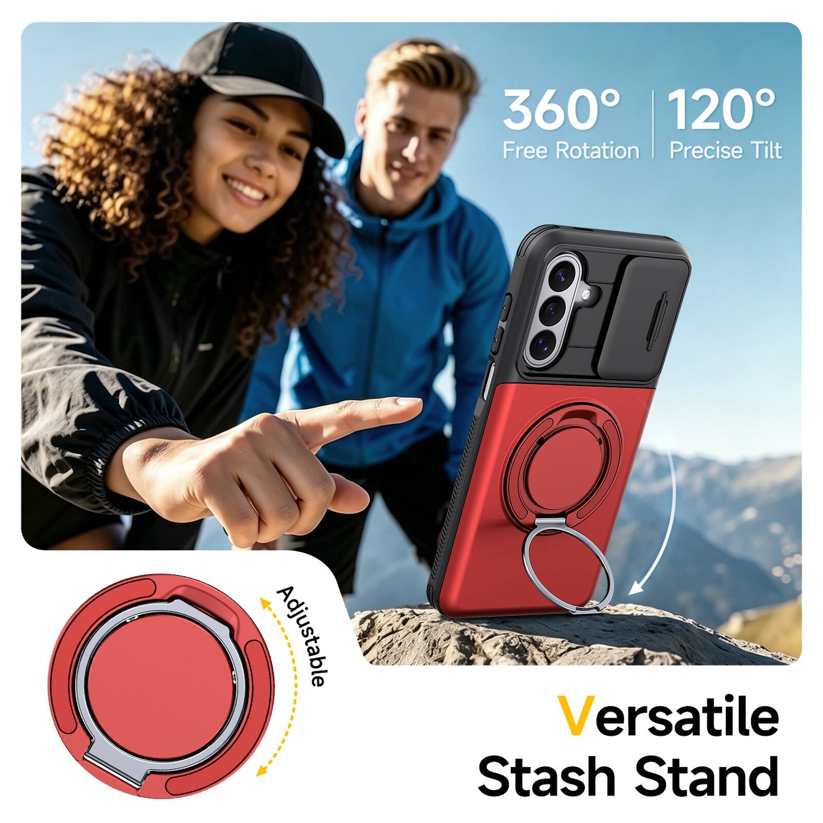 360° 120° Free Rotation Precise Tilt Adjustable Versatile Stash Stand