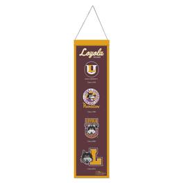 WinCraft - Loyola Chicago Ramblers 8" x 32" Wool Evolution Banner - Multicolor