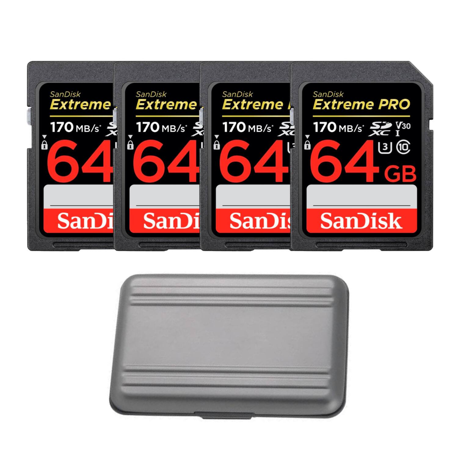 SanDisk Extreme PRO  
170 MB/s  
64 GB  
V30  
I  
A  
E  
A  
A  
3  
C  
10  
64  
64  
64  
64  
GB