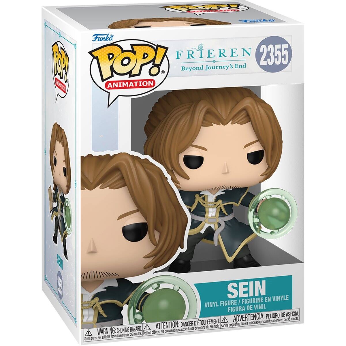 Frieren  
Beyond Journey's End  
2355  

SEIN  
VINYL FIGURE / FIGURINE EN VINYLE / FIGURA DE VINIL  

WARNING: CHOKING HAZARD - Small parts. Not suitable for children under 3 years.  
ADVERTENCIA: PEQUEÑAS PIEZAS. NO ADECUADO PARA NIÑOS MENORES DE 3 AÑOS.  
ATTENTION: PELIGRO D'ASPHIXIA. NE CONVIENT PAS AUX ENFANTS DE MOINS DE 3 ANS.