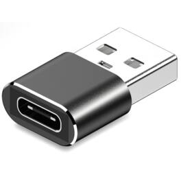 Entronix - USB-A to USB-C Adapter for iPhone, Android, Tablets, and Laptops - Silver