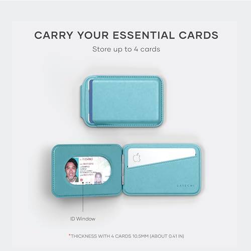 CARRY YOUR ESSENTIAL CARDS  
Store up to 4 cards  

ID Window  
THICKNESS WITH 4 CARDS 10.5MM (ABOUT 0.41 IN)