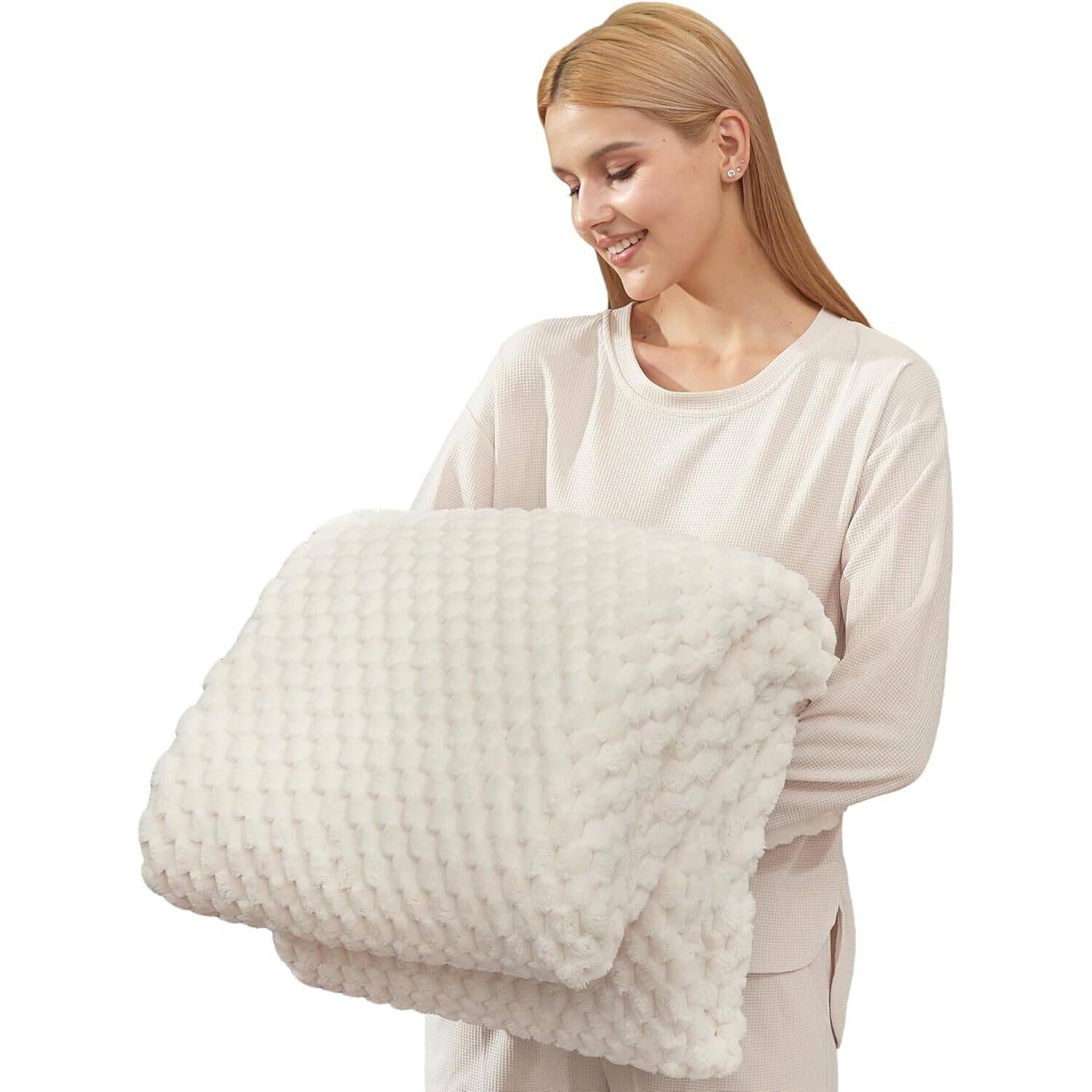 Acekool - Blanket Electric Blanket Queen Size 84 in x90 in, w/Dual Control,10 Heating Levels & 10 Hours Auto Shut Off - Beige