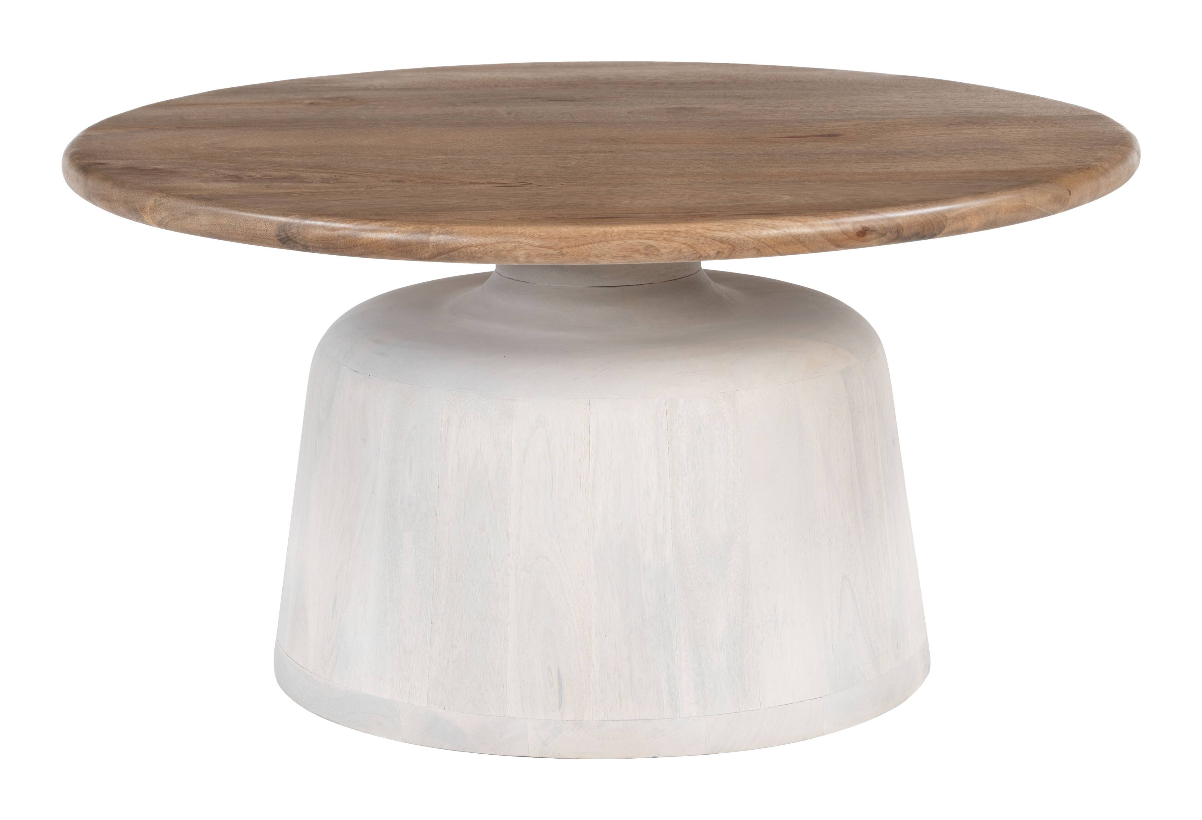 Hivvago - Goblet Coffee Table - Brown & White