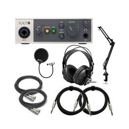 Universal Audio - VOLT-1 USB Audio Interface with Headphones, Boom Arm Bundle