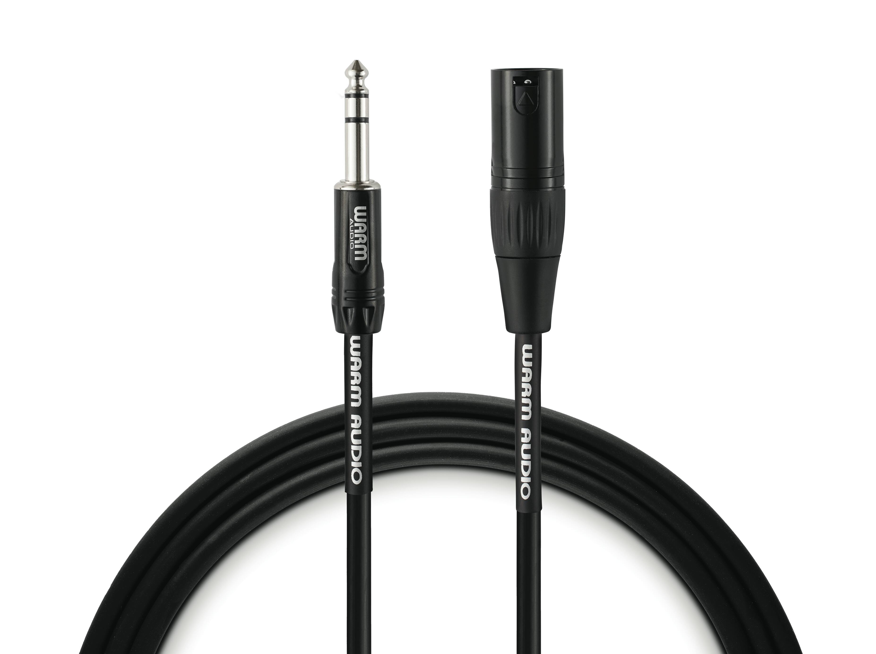 Warm Audio - Pro Series Studio and Live XLR Male to TRS Male, Connect Mics to Interfaces Easily for Superior Sound Quality