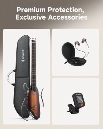 Donner music Donner HUSH I Acoustic Electric Guitar Kit for Travel Donner music Donner HUSH I Acoustic Electric Guitar Kit for Travel