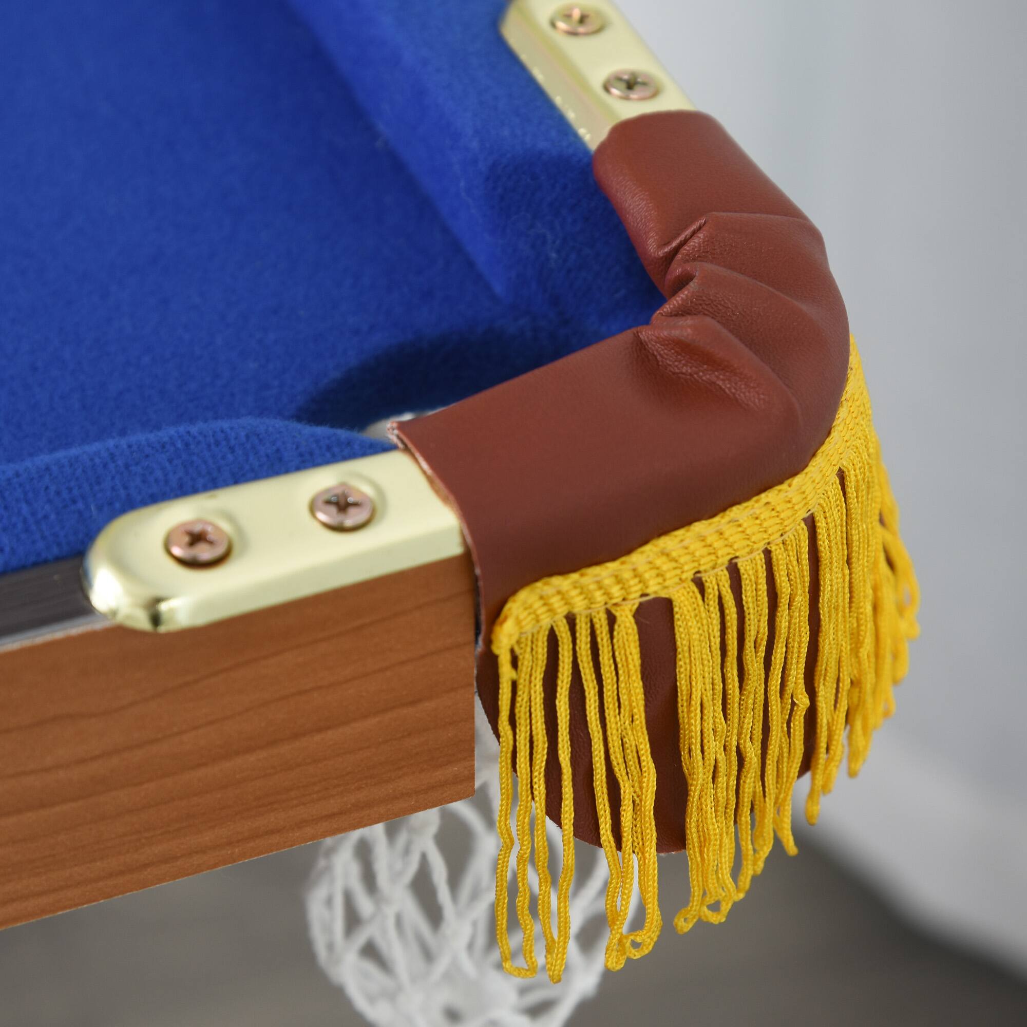 Alt View 8. Soozier - 55" Portable Folding Billiards Table Game Pool Table for Whole Family Number Use With Cues, Ball, Rack, Chalk - Blue and Black.