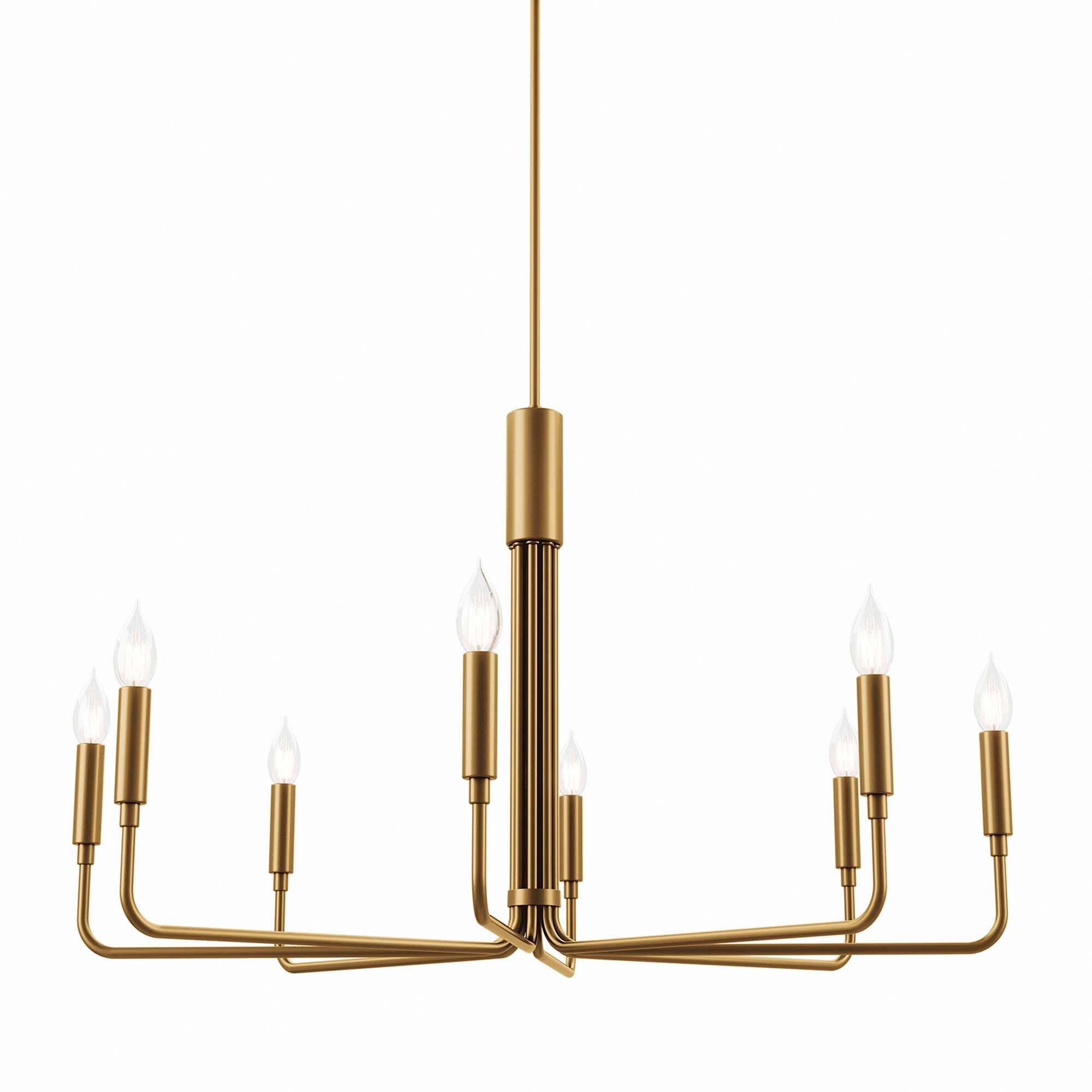 Alt View 2. Modway - Rekindle 8-Light Chandelier by Modway - Satin Brass.