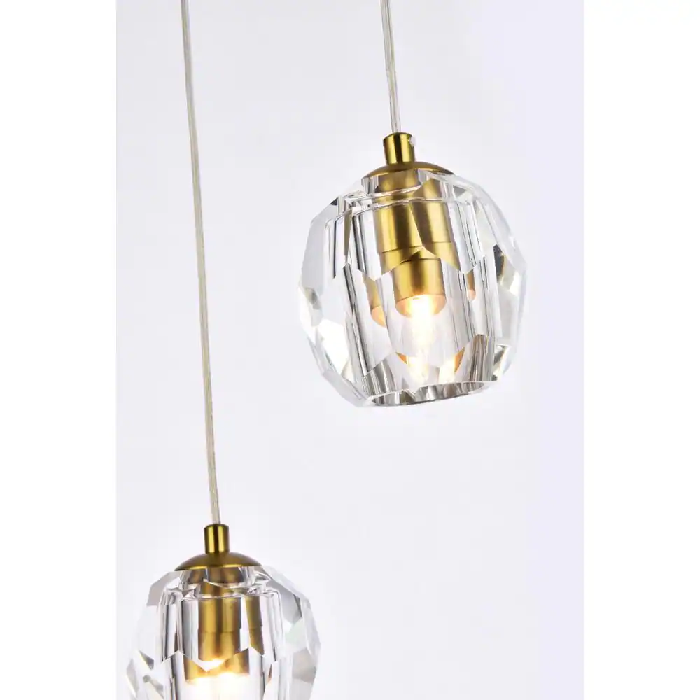 Alt View 5. Elegant Lighting - Eren 3 lights Gold pendant - Gold.