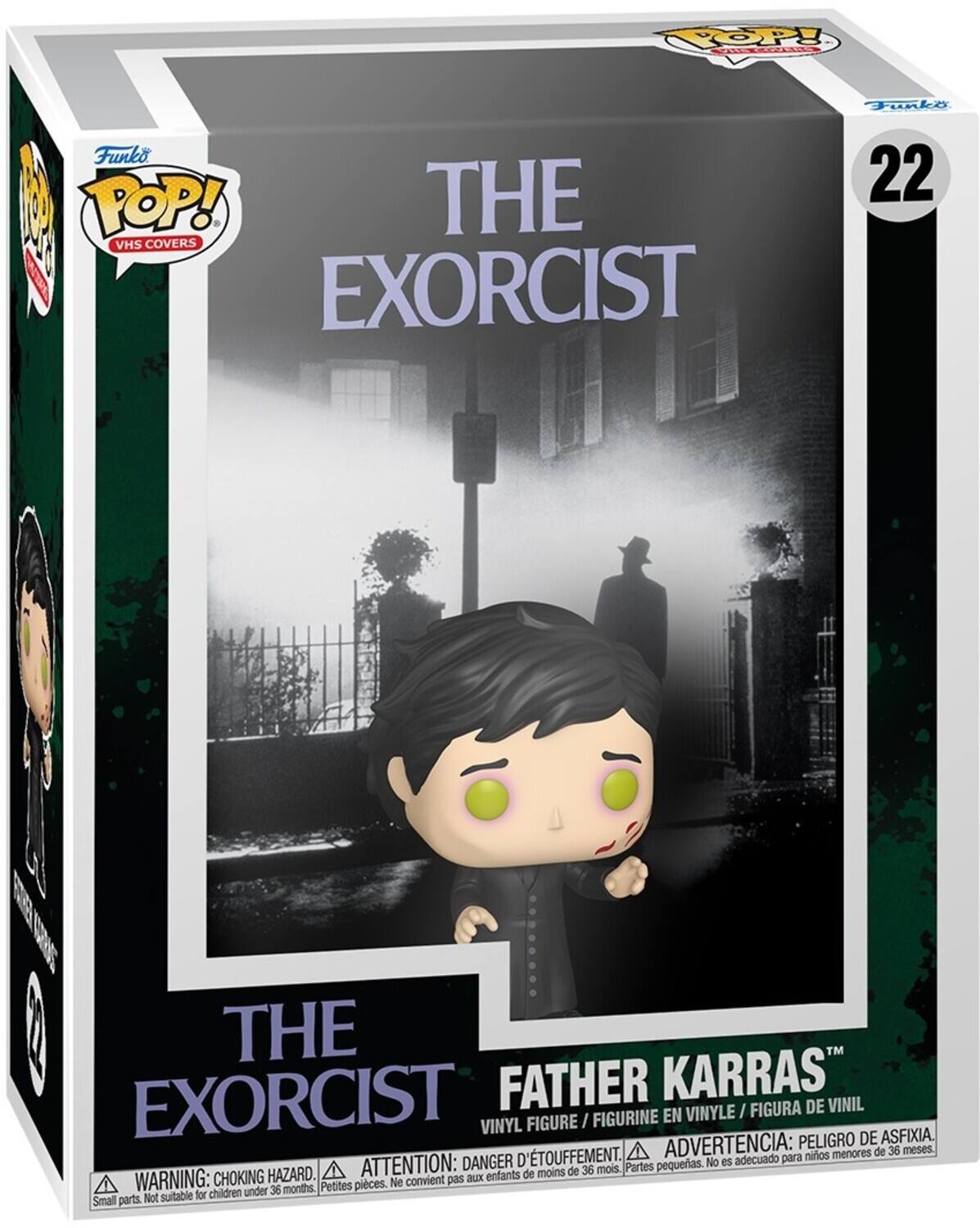 OP PEALE Funko 1 POP! THE VHS COVERS EXORCIST Funk 22 THE EXORCIST FATHER KARRAS VINYL FIGURE / FIGURINE EN VINYLE / FIGURA DE VINIL

ADVERTENCIA: PELIGRO DE ASFIXIA. Niños menores de 36 meses. ATTENTION: DANGER D'ÉTOUFFEMENT. Petits enfants de moins de 36 mois. WARNING: CHOKING HAZARD. Small parts. Not suitable for children under 36 months.