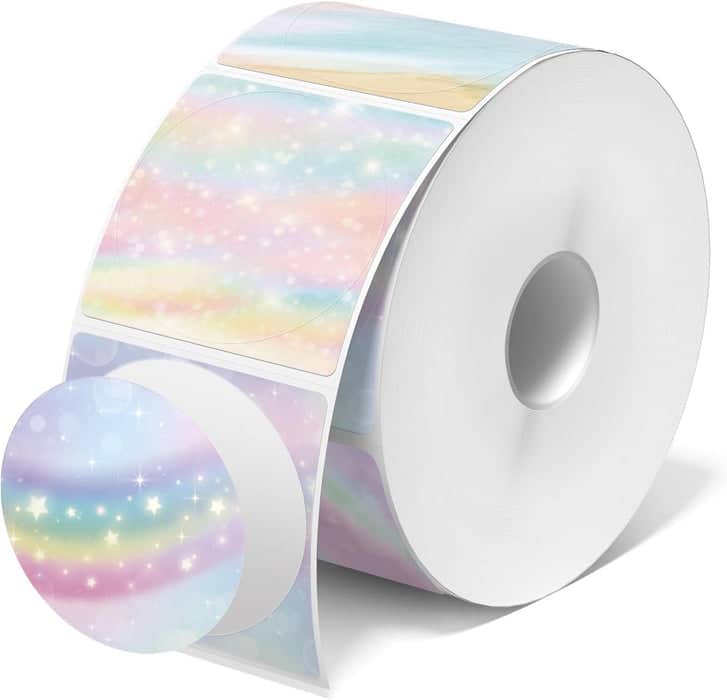 JADENS - 2-Inch Round Thermal Sticker Labels – Self-Adhesive, Waterproof, 750 Labels/Roll - Rainbow price history on PriceWatchPro