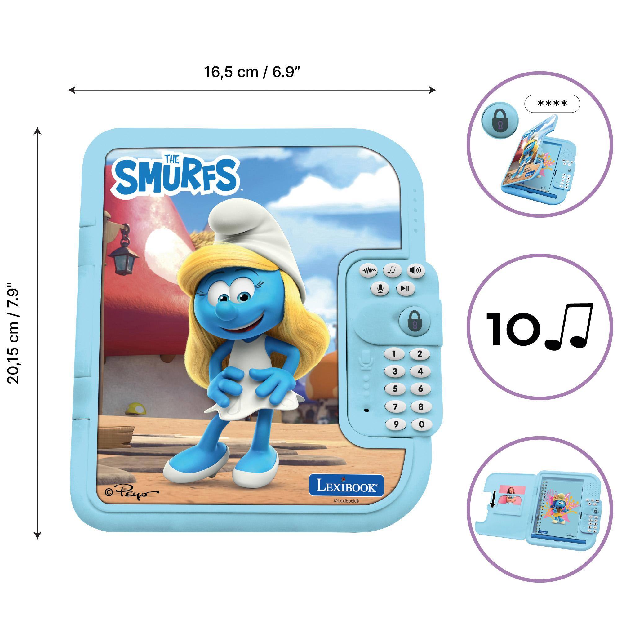 16,5 cm / 6.9"  
THE SMURFS  
20,15 cm / 7.9"  
Peugo LEXIBOOK  
Clessied