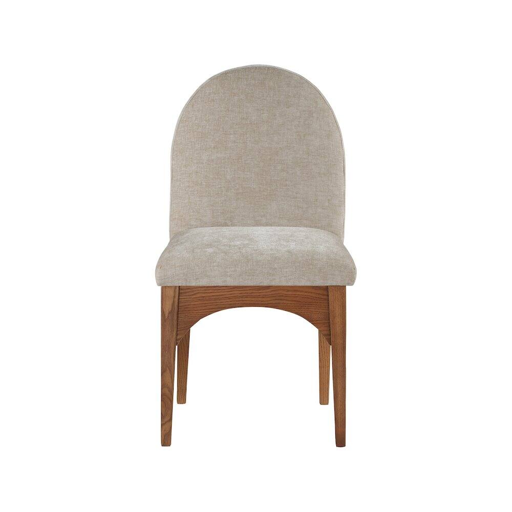 Alt View 2. Meridian Furniture - Waldorf Beige Chenille Fabric Dining Chair - Beige.