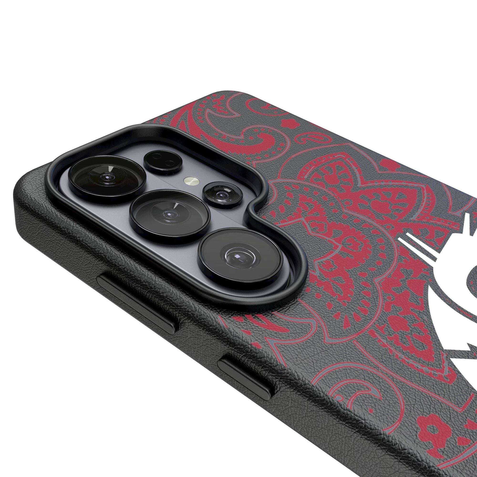 Alt View 2. Keyscaper - Washington State Cougars Paisley Galaxy Magnetic Bump Case - S24 - Black.