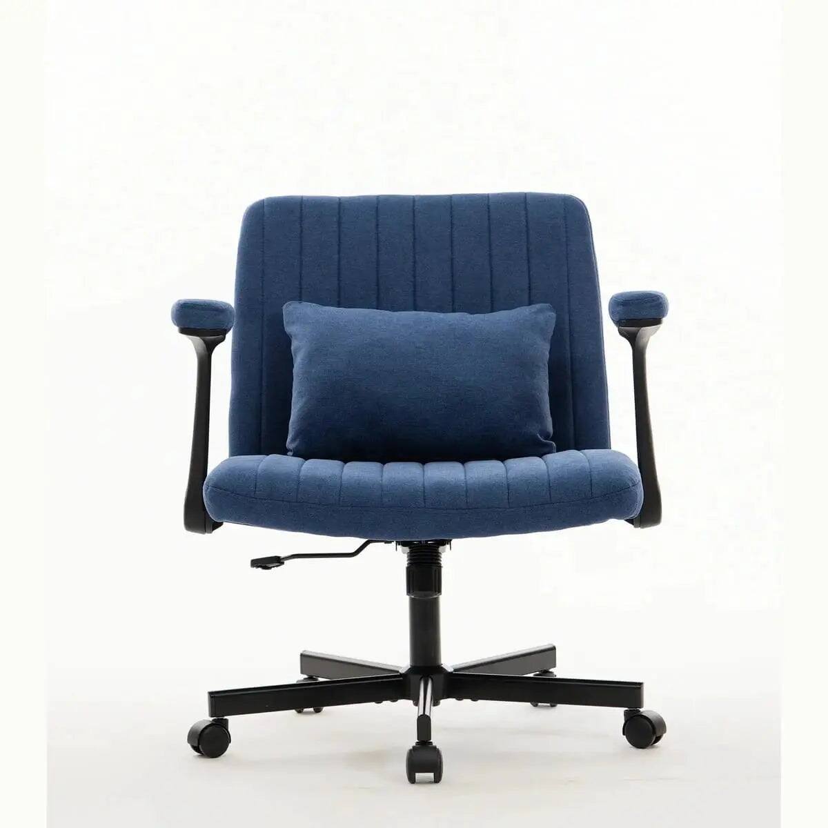 Alt View 8. blue - Velvet Memory Foam Office Chair with Armrests - Blue.