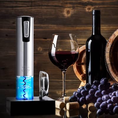 Zulay Kitchen Rechargeable Electric Wine Opener & Foil Cutter with Zulay Kitchen Rechargeable Electric Wine Opener & Foil Cutter with