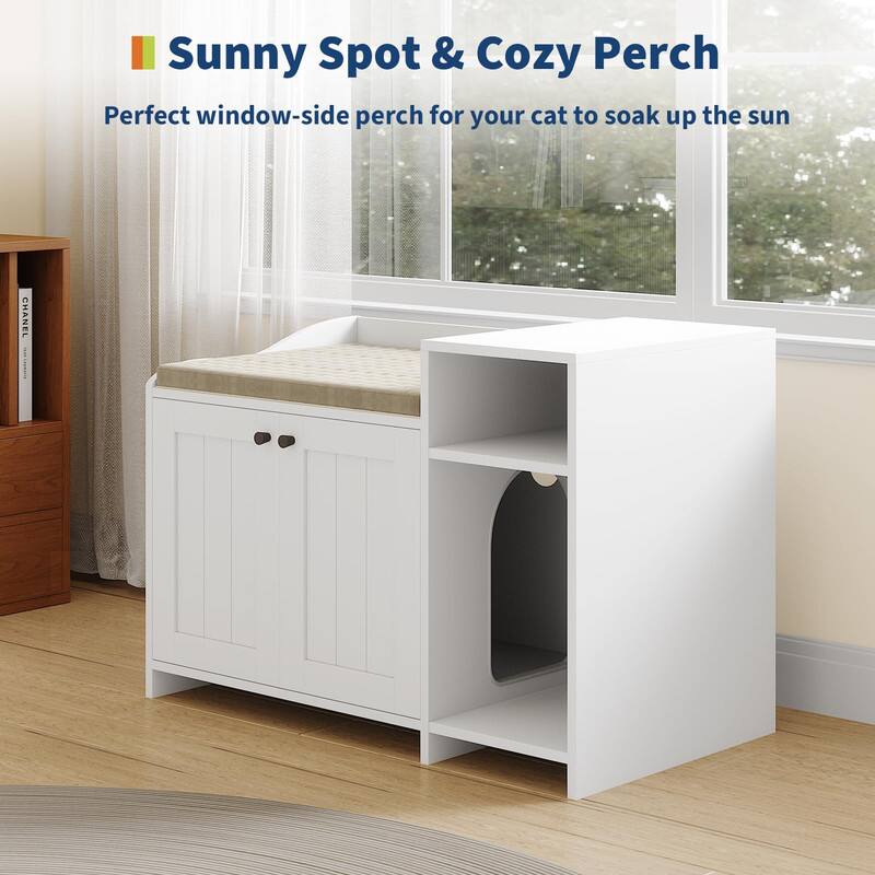 Sunny Spot & Cozy Perch  
Perfect window-side perch for your cat to soak up the sun