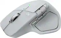 Logitech - MX Master 4 Wireless Laser Ergonomic Mouse with Advanced Performance Haptic Feedback - Wireless - Pale Gray - Front_Zoom