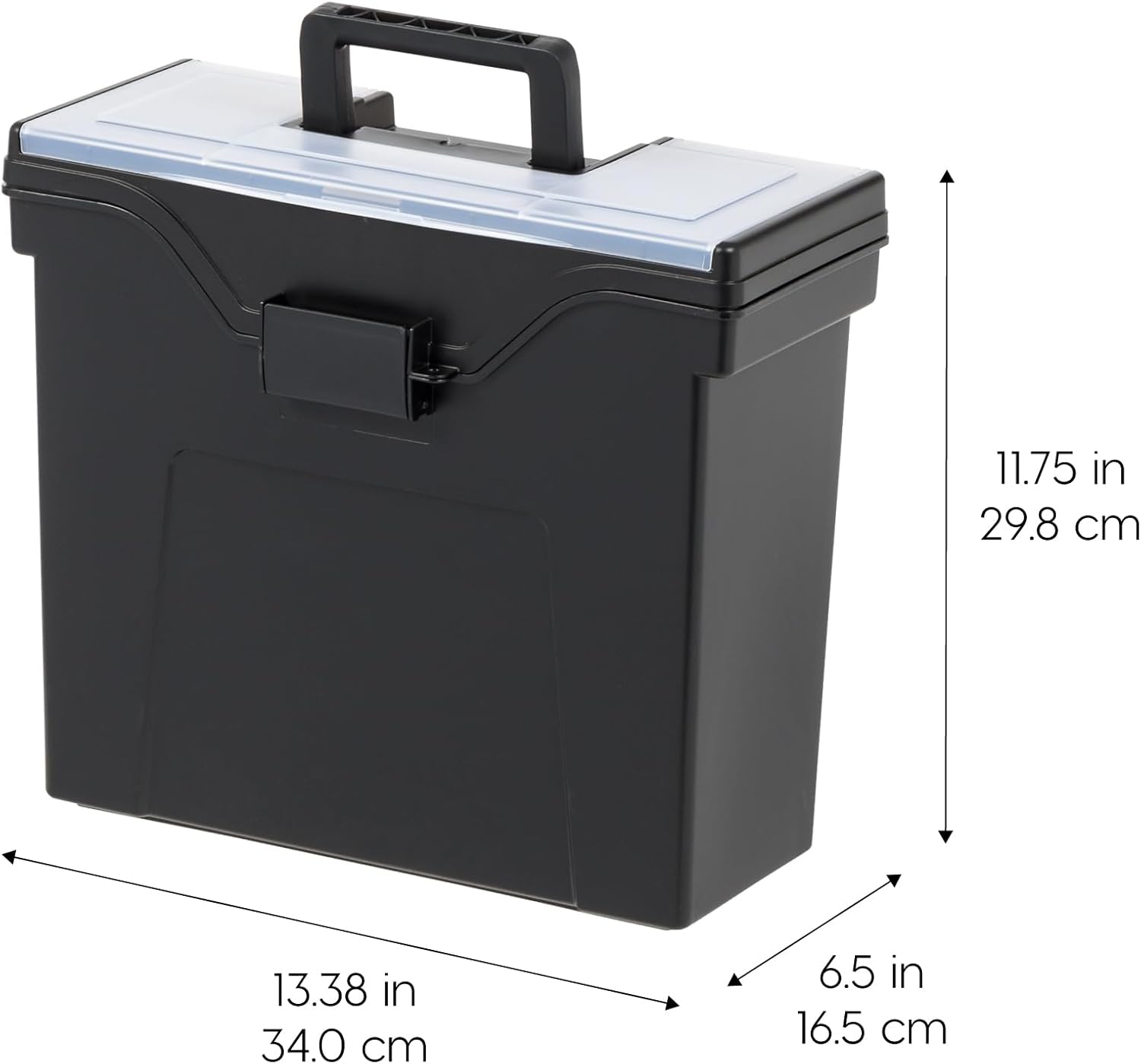 11.75 in 29.8 cm  
13.38 in 34.0 cm  
6.5 in 16.5 cm