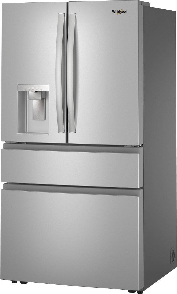 Angle. Whirlpool - 29 Cu. Ft. French Door Refrigerator with Flexible Temperature Drawer - Fingerprint-Resistant Stainless Finish.