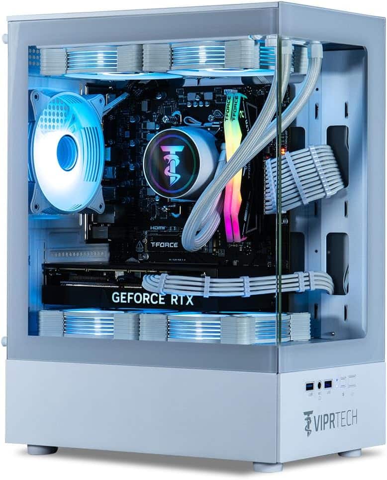 ViprTech - Reaper2.1 GamingPC Ryzen 7 8700F, RX9060XT, 16GB/1TB Arctic White