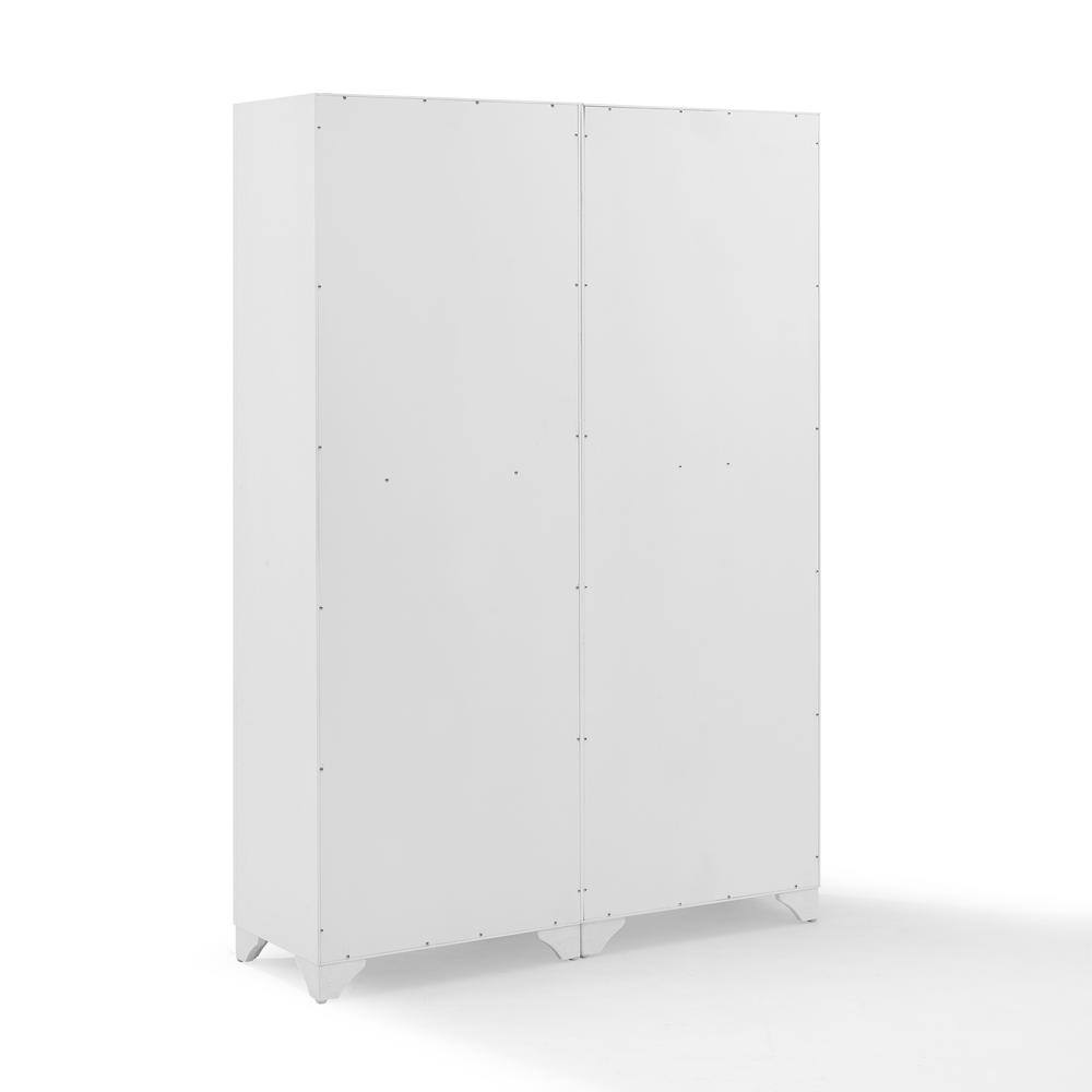 Back. Crosley Furniture - Tara 2-Piece Kitchen Storage Pantry Set - 2 Pantries - Distressed White.