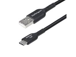 StarTech.com - StarTech 10ft USB-A to USB-C Charging Cable, 3A, TPE Jacket - Black