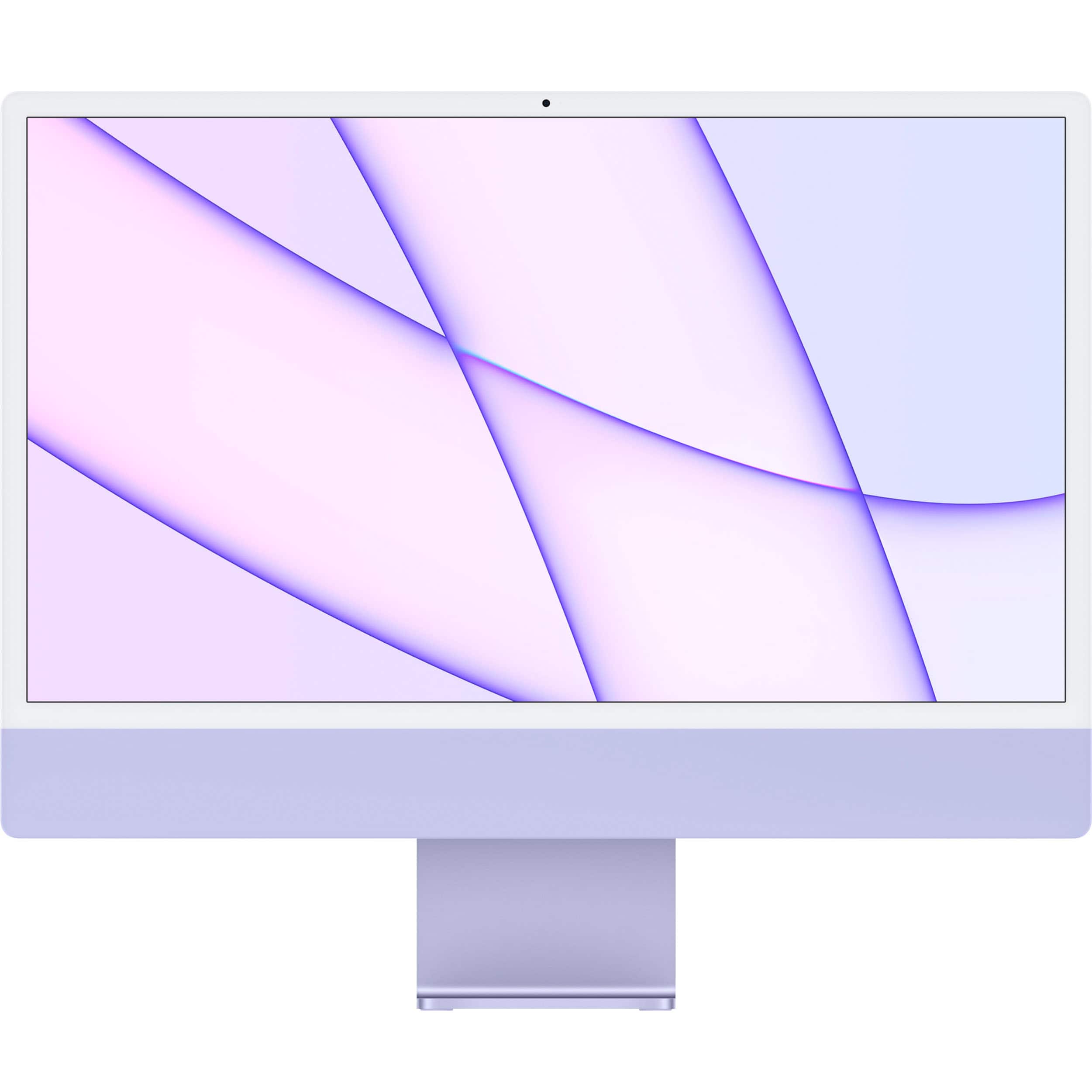 Front. Apple - Apple - 24" Certified Refurbished iMac with Retina 4.5K display - Apple M1 - 8GB Memory - 8GPU - 256GB SSD - (2021) - Purple.