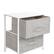 Alt View 14. Alamont Home - 2 Drawer Wood Top Nightstand Storage Organizer with Cast Iron Frame and Dark Easy Pull Fabric Drawers - White/Gray.