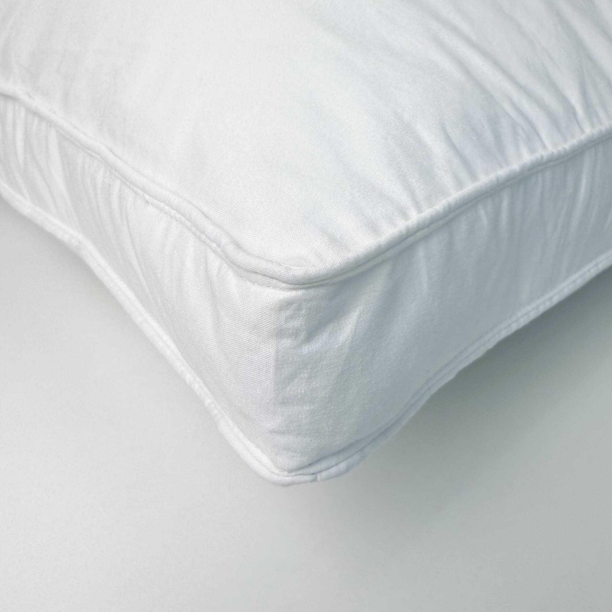 Back. Peace Nest - Peace Nest Goose Feather Down Gusseted Bed Pillows Set of 2, Classic, Queen - gusset.