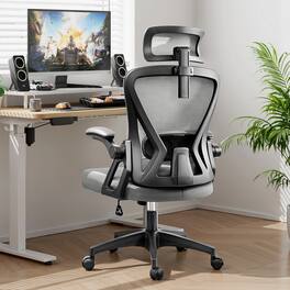Brick Attic - Ergonomic High Back Adjustable Office Chair with Headrest Adjustable Armrest Home Office Swivel Desk Chair - Dark Gray