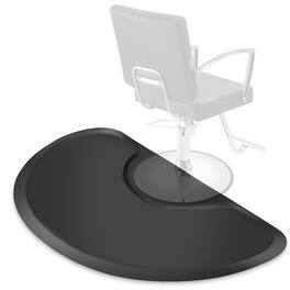 Saloniture - Salon and Barber Shop Chair Anti-Fatigue Floor Mat - Semi Circle - Black