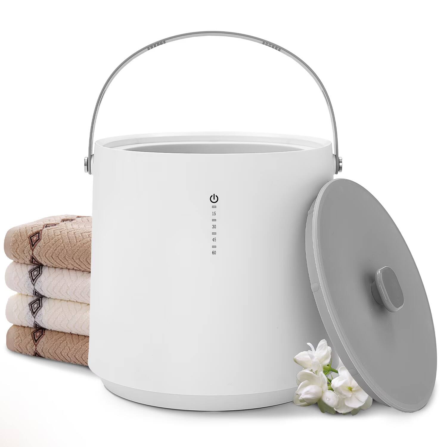 TMWINGS 20L Towel Warmer Bucket with 4 Timer, Auto Shut Off & LED ...
