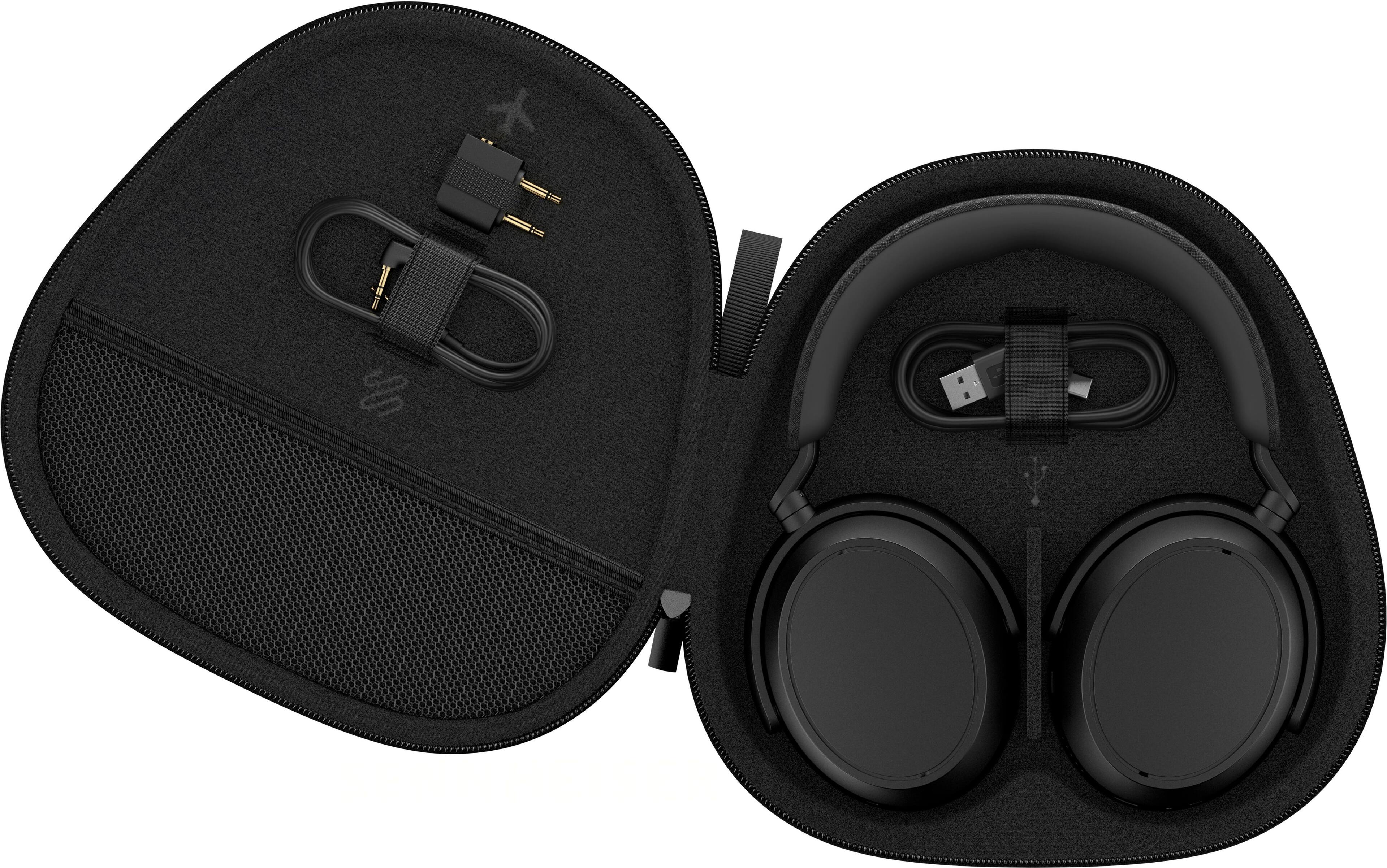 Alt View 15. Sennheiser - MOMENTUM 4 Wireless Adaptive Noise-Canceling Over-The-Ear Headphones - Black.