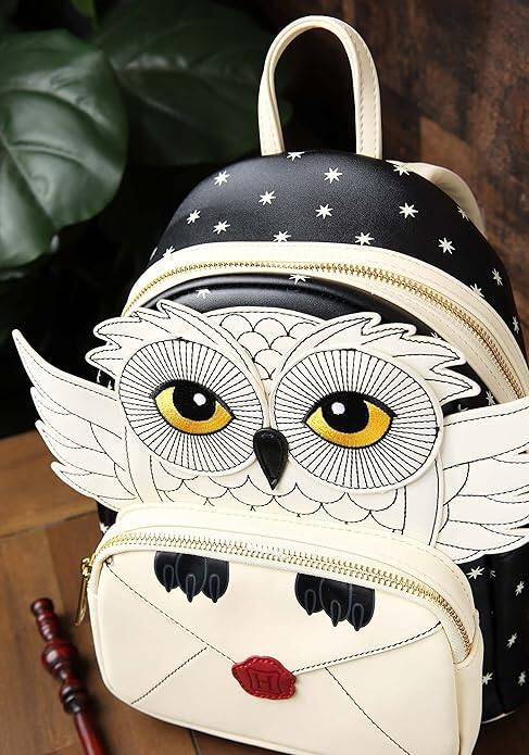 Alt View 4. LoungeFly - Loungefly Harry Potter Hedwig Howler Womens Double Strap Shoulder Bag Purse - Multicolor.